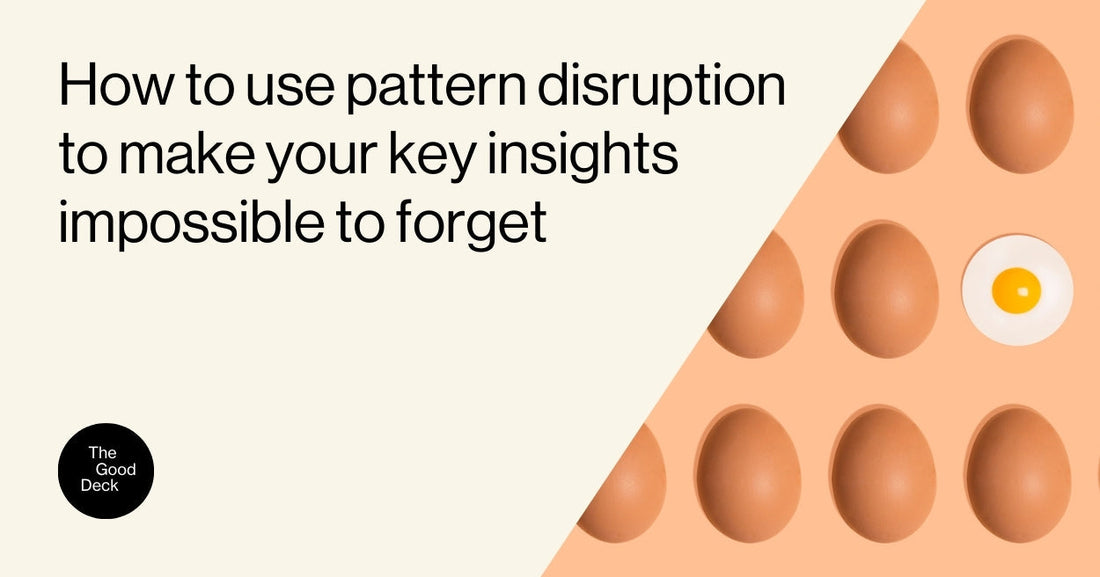 Using pattern disruption to highlight key information in high-stakes presentations