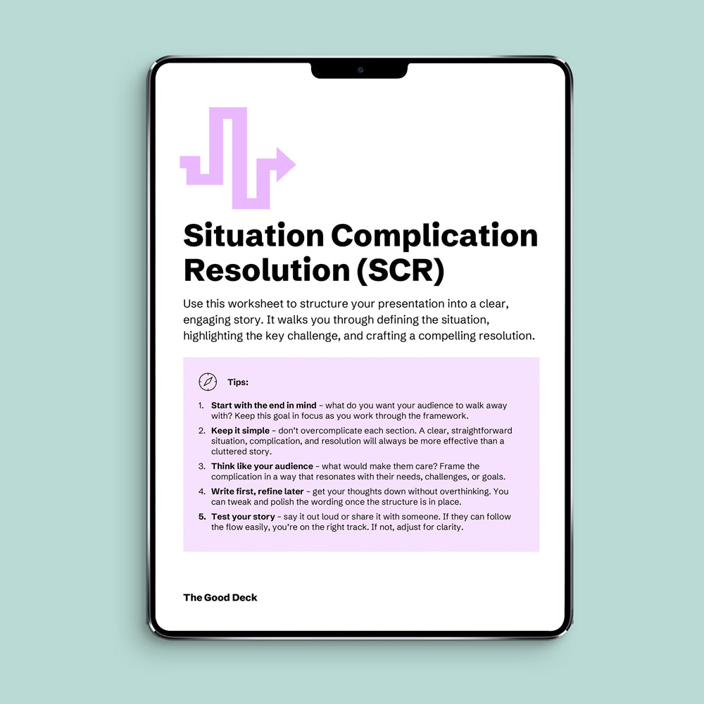 Situation Complication Resolution Framework Worksheet